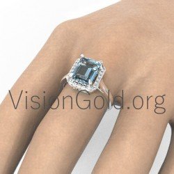 Aquamarine engagement ring 0485