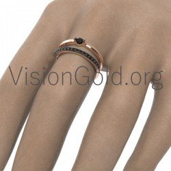 Νέο instyle γυναικείο δαχτυλίδι διπλο βερακι λεπτό με ζιργκόν