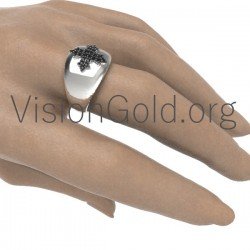 Anillo cruz de diamantes 0254