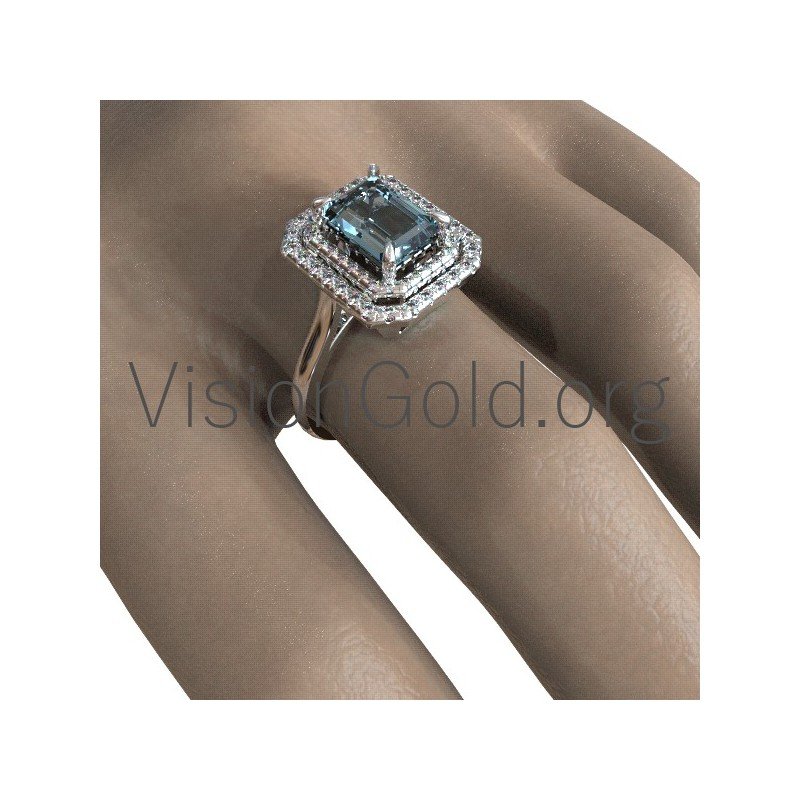 Aquamarine Gemstone Ring 0449