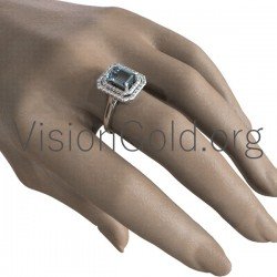 Anillo aguamarina 0449