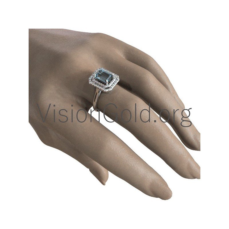 Aquamarine Gemstone Ring 0449