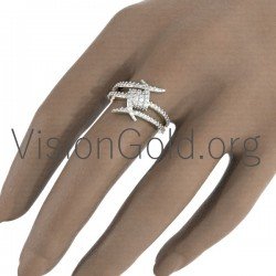 Χειροποιητο Γυναικειο Ροκ Δαχτυλιδι Ασημενιο Η 14Κ