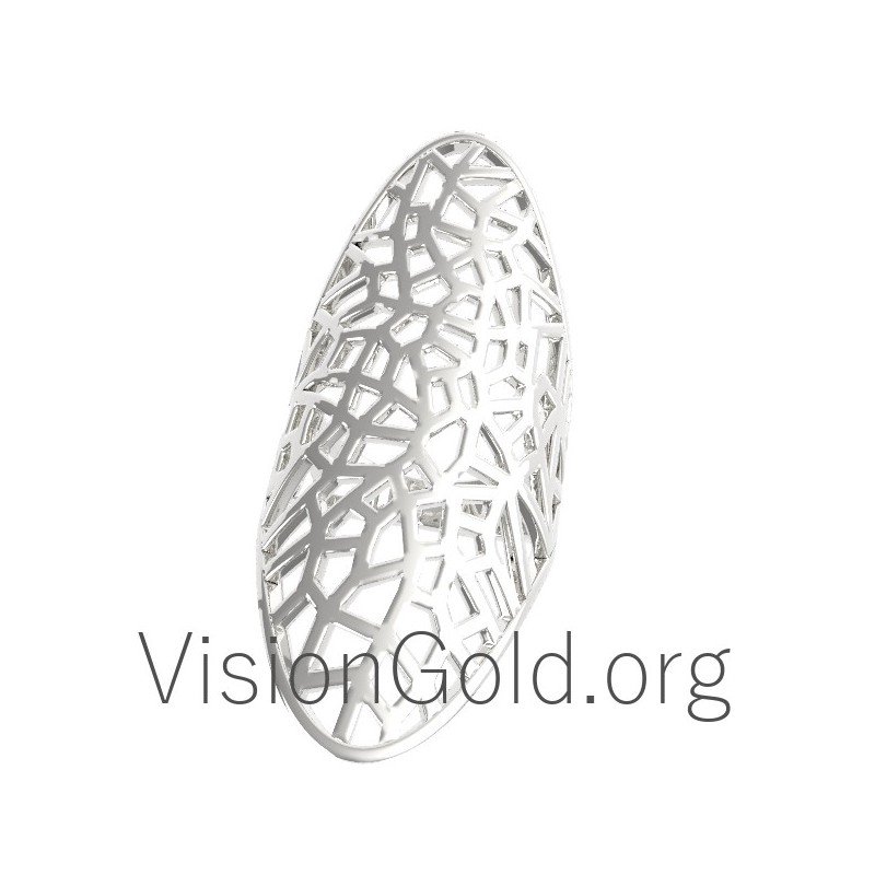 Χειροποιητο Μοντερνο Γυναικειο Δαχτυλιδι Απο Ασημι Η Χρυσο Που