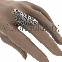 Χειροποιητο Μοντερνο Γυναικειο Δαχτυλιδι Απο Ασημι Η Χρυσο Που