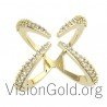 Πανεμορφο Fashion Ασημενιο Η Χρυσο Δαχτυλιδι- Ροζ Χρυσο-