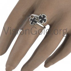 Φανταστικο Χειροποιητο Γυναικειο Δαχτυλιδι Σταυρος Με Ζιργκον
