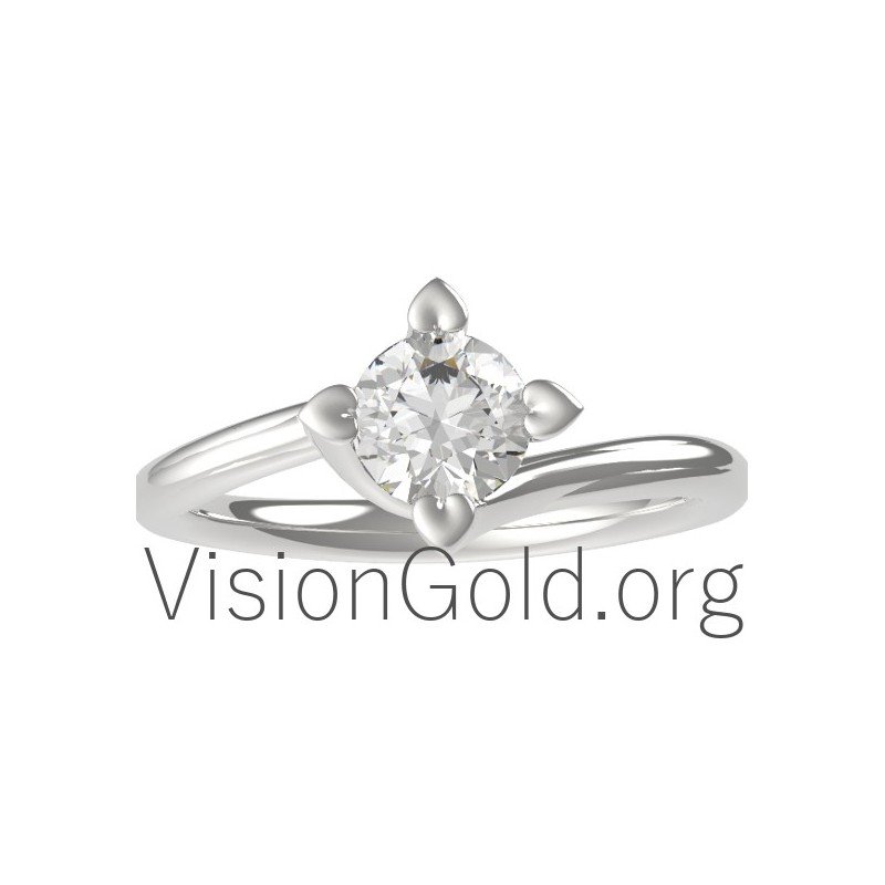 Μονόπετρο δαχτυλίδι φλόγα 0247