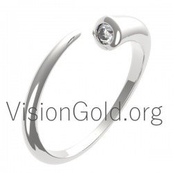 Современное серебряное кольцо