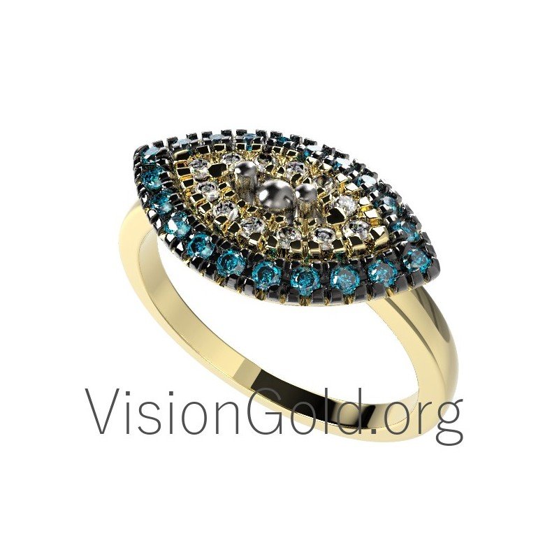 Eye Gold Ring 0239