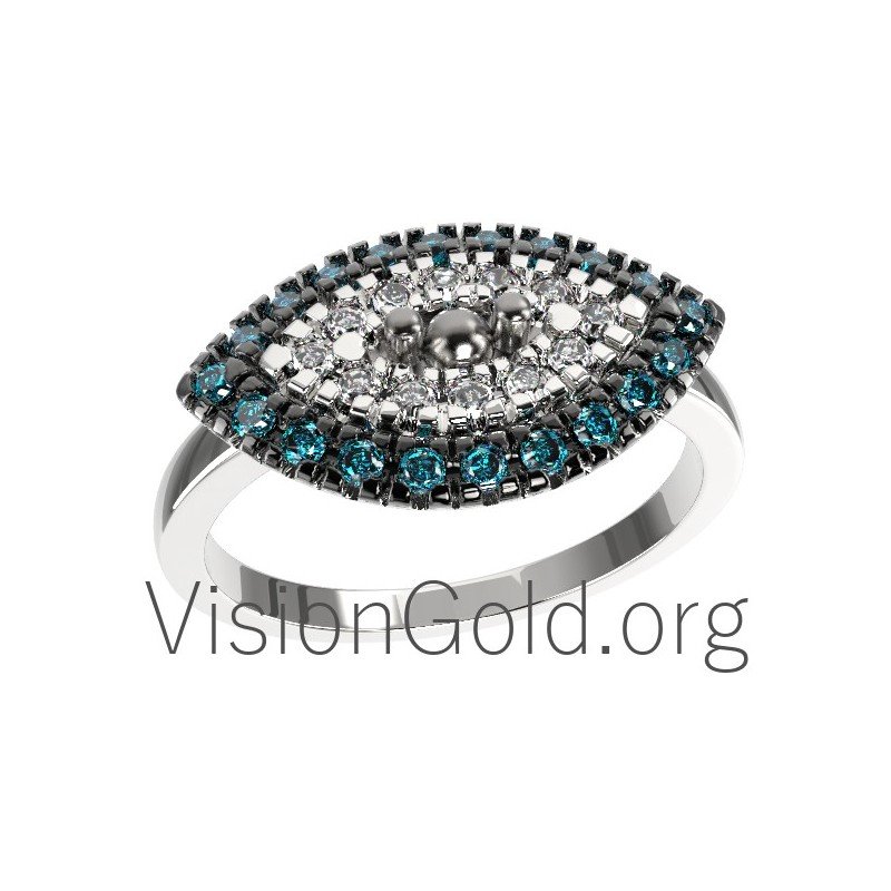 Xρυσό δαχτυλίδι μάτι 0239