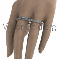 Δαχτυλίδι για δύο δάχτυλα χρυσό 0241