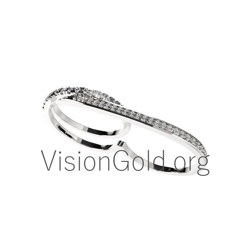 Δαχτυλίδι για δύο δάχτυλα χρυσό 0241