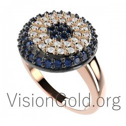 Diamond Evil Eye Ring 0242