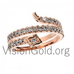 Золотое кольцо со змеей 0103
