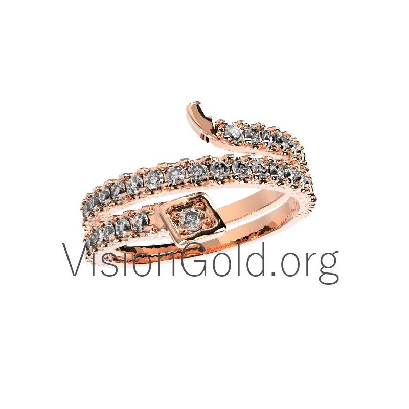 Gold snake ring 0103