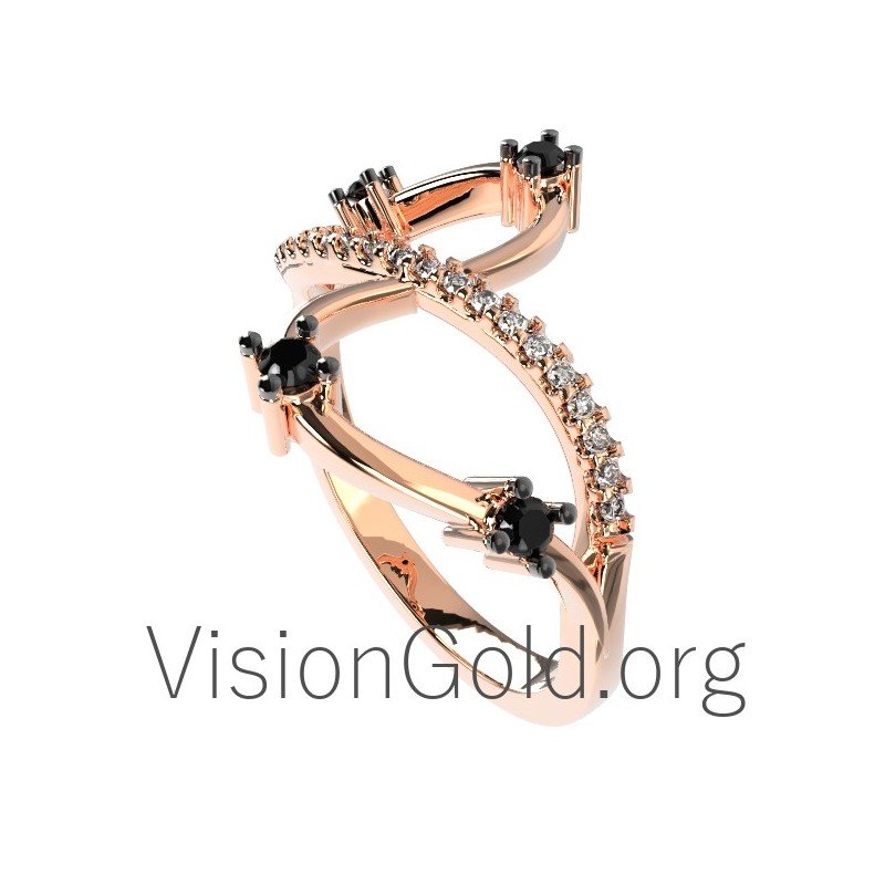 Unique ring with diamonds 0125