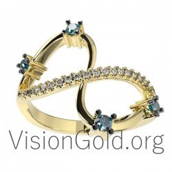 Золотое кольцо с бриллиантами 0125