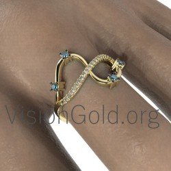 Ring aus Gold mit Diamanten 0125