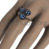 Unique womens ring with sapphires 0118