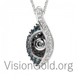 Super Tiny Pavé Evil Eye Necklace 0237