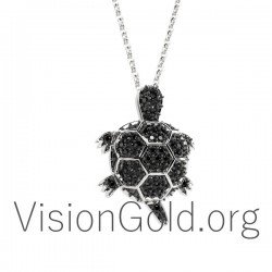Золотая черепаха с бриллиантами Br0152
