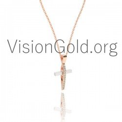 Βαπτιστικος Σταυρος Με Διαμαντια 0077