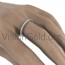 Λεπτο Σειρε Δαχτυλιδι Με Διαμαντια 0018