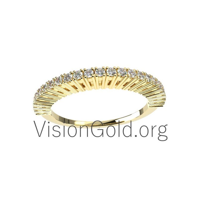 Fashionable Half Eternity Ring 0019