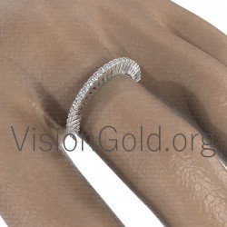 Fashionable Half Eternity Ring 0019