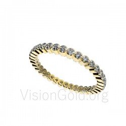 Handcrafted Full Eternity Diamond band 0024