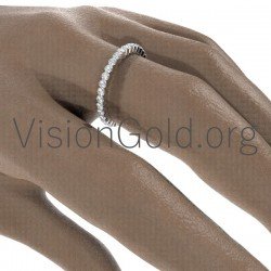 Handcrafted Full Eternity Diamond band 0024