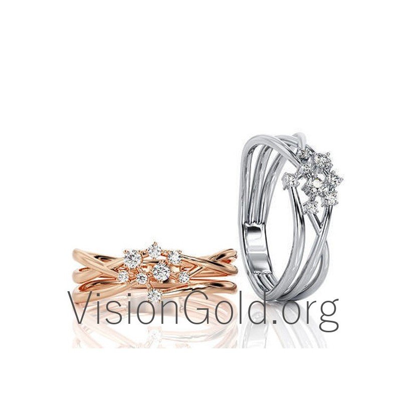 Anillo de mujer con diamante brillante 0578