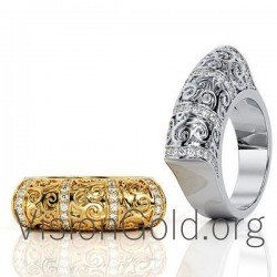 Mode Damen Diamant Ring 0579