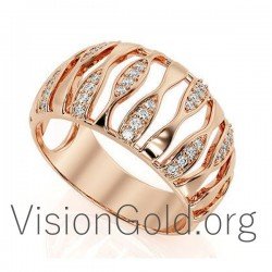 Λευκοχρυσα Δαχτυλιδια-Ροζ Χρυσο Δαχτυλιδια 0575