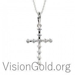 Minimal Women's Cross mit Diamanten 0079