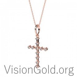 Minimal Women's Cross mit Diamanten 0079