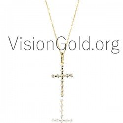 Minimal Women's Cross mit Diamanten 0079