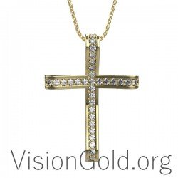 Unique Diamond Cross Necklace 0080
