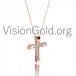 Diamond Cross Necklaces-Handcrafted Fine Jewelry 0081