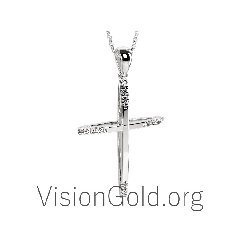 Σταυροι Βαπτισης Με Διαμαντια 0082