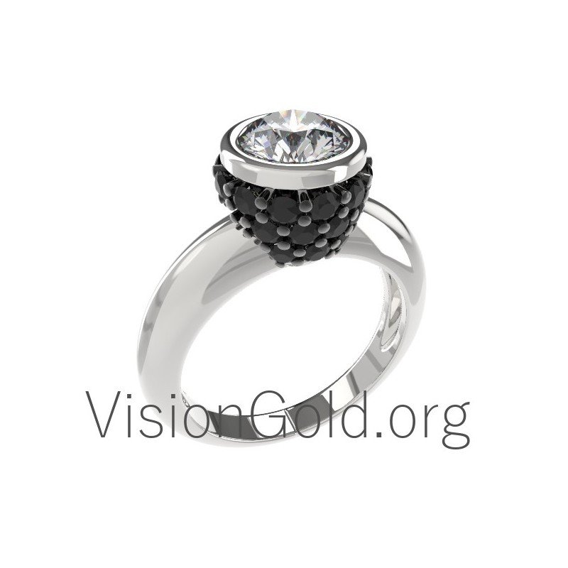 Anillo Moda Monopiedra Con Zirconitas 0565