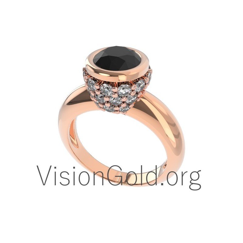 Fashion Solitaire Ring With Zircon Stones 0565