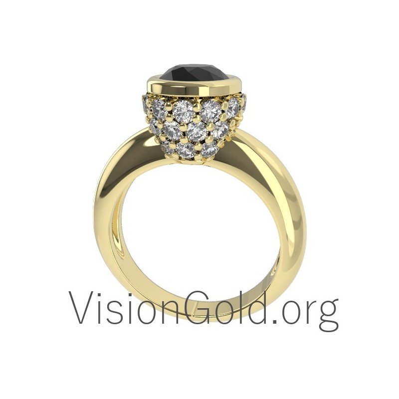 Fashion Solitaire Ring With Zircon Stones 0565