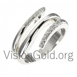 Anillo de mujer hecho a mano con diamante brillante 0569