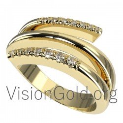 Handcrafted Womens Rings With Brilliant Diamonds 0569