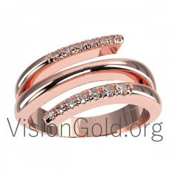 Anillo de mujer hecho a mano con diamante brillante 0569