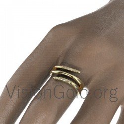 Anillo de mujer hecho a mano con diamante brillante 0569