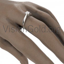 Anillo especial de diamante de una sola piedra 0002