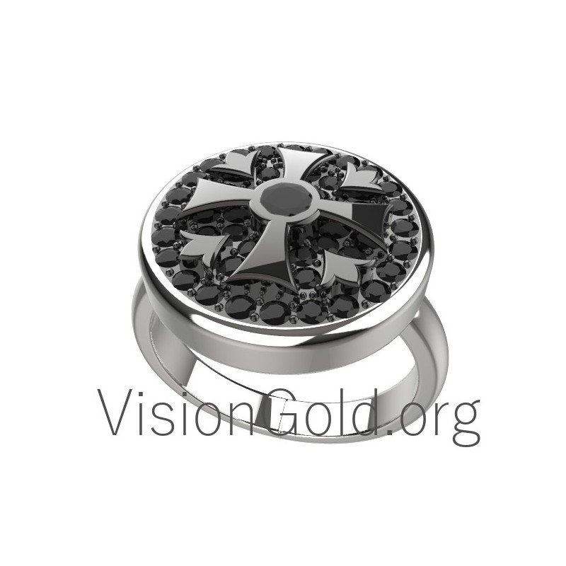 Handmade Zircon Sterling Silver Fine Rings For Sale 0589